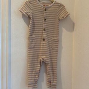 Cat & Jack Beige Striped Kids Bodysuit